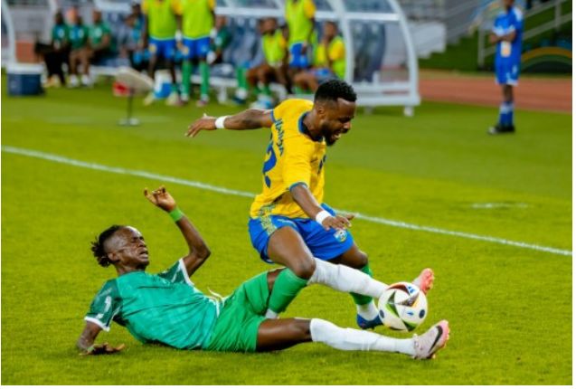 CHAN: Rwanda’s national team Amavubi celebrates in front of fans after defeating South Sudan.