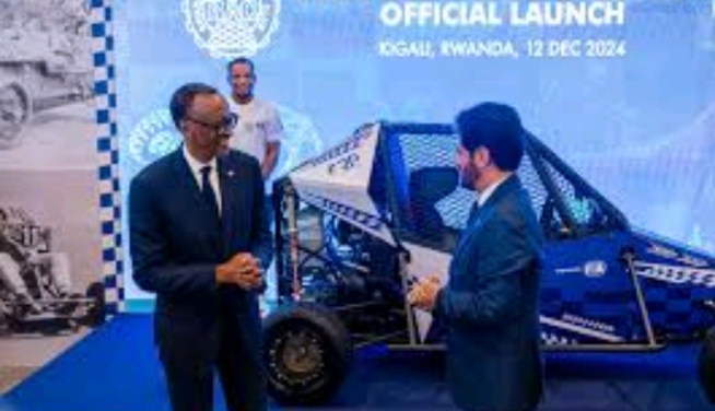 President Kagame and the Director of the FIA unveiled a racing car made in Rwanda